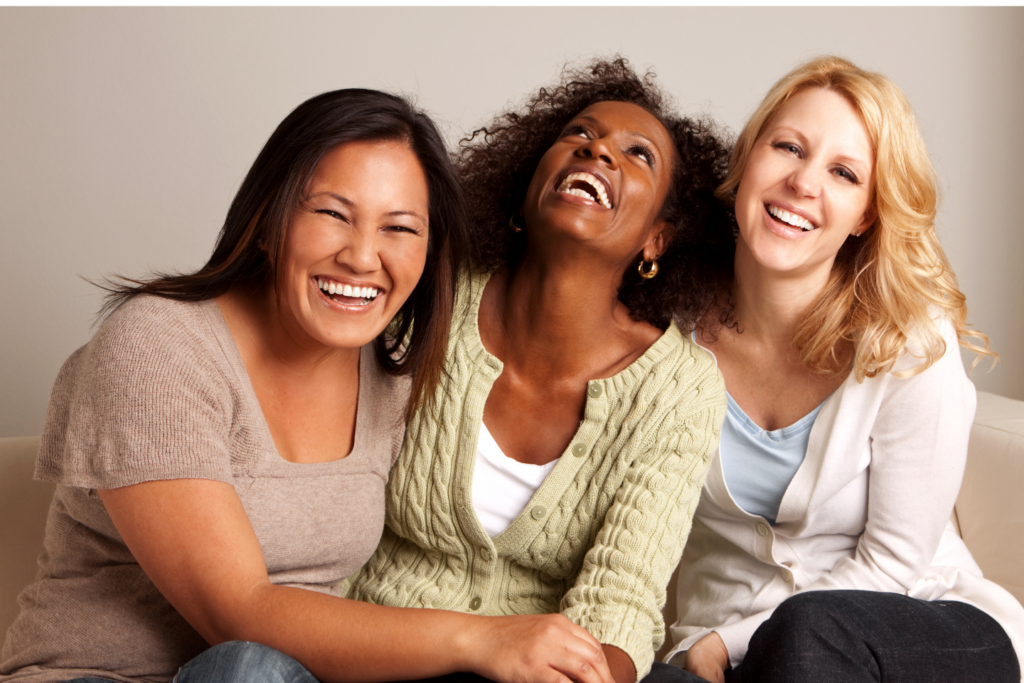 Group of three women